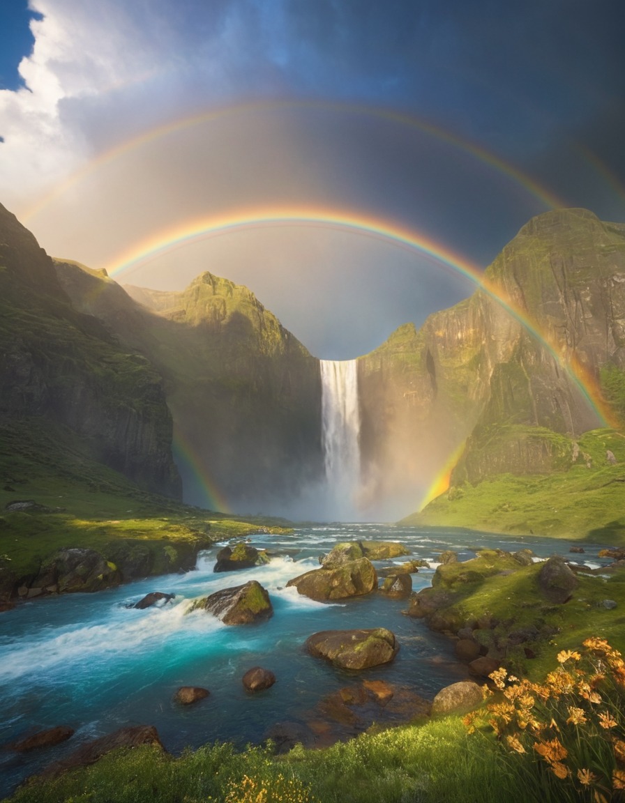 nature, rainbow, beauty