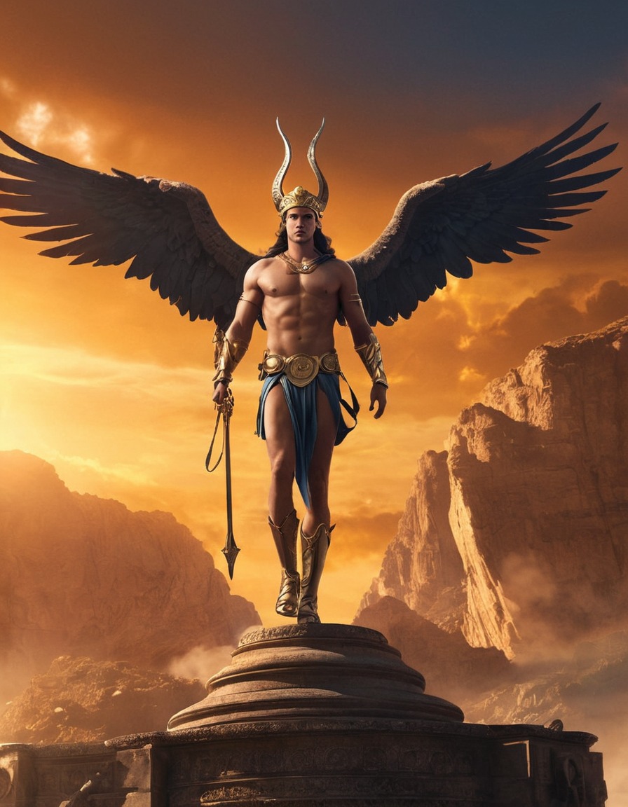 hermes, greek mythology, mythological scene, god, divine messenger, olympian deity