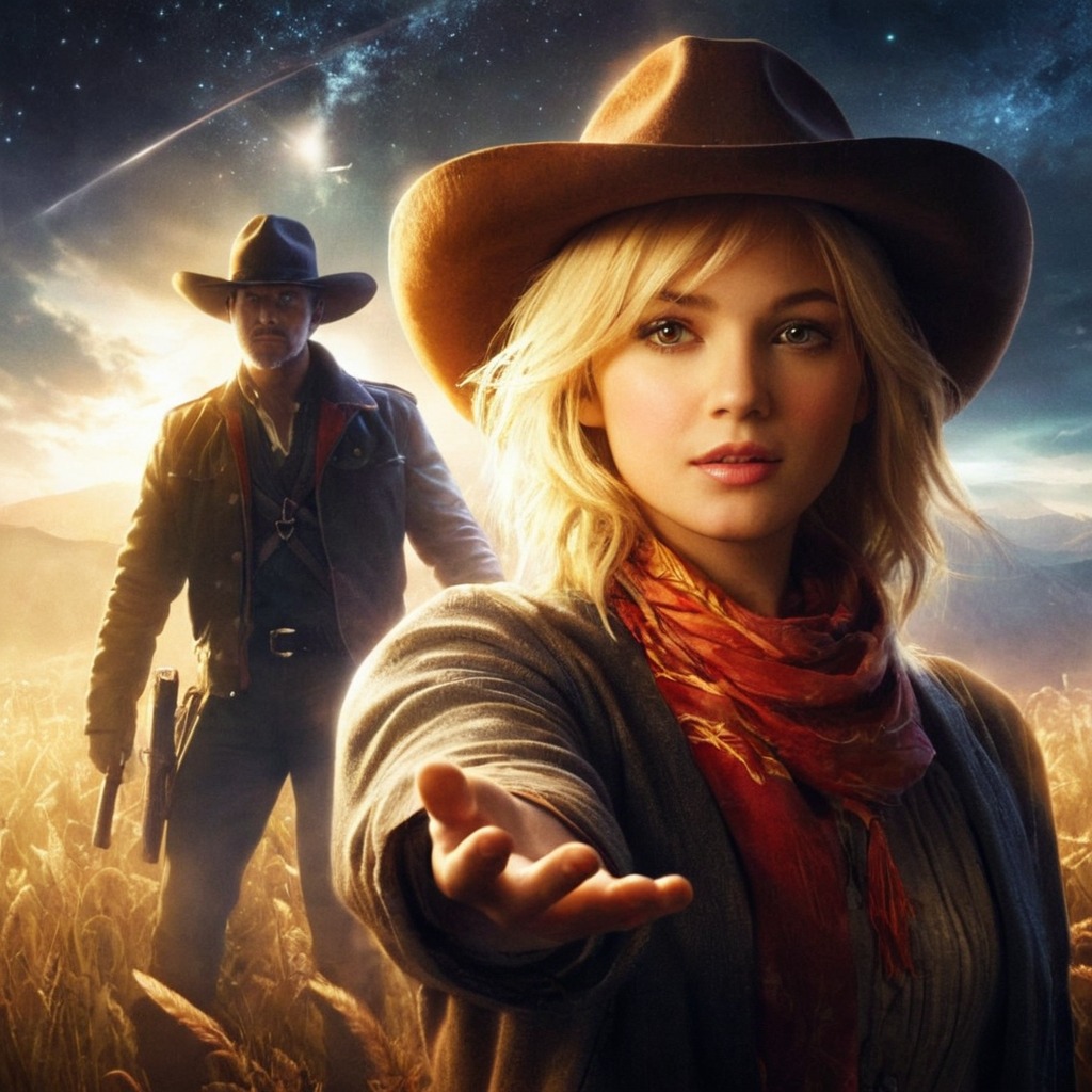 digitalart, videogamefanart, cowboy, western, bing, conceptart, couple, love, originalcharacter, romance