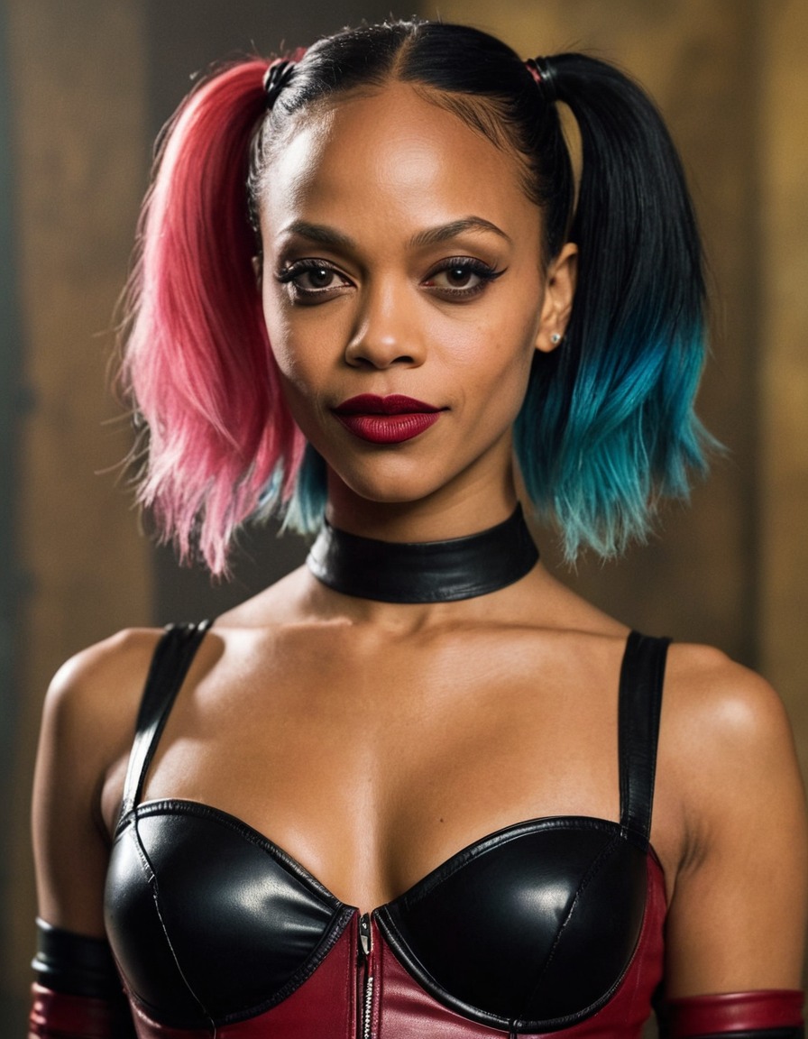 harley quinn, zoe saldana, dc comics, suicide squad, superhero, actress