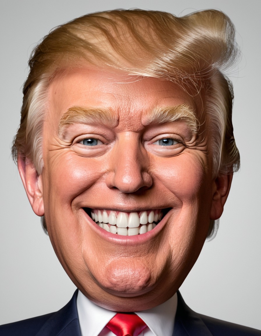 donald trump, caricature, humor, politics, president, celebrity, satire