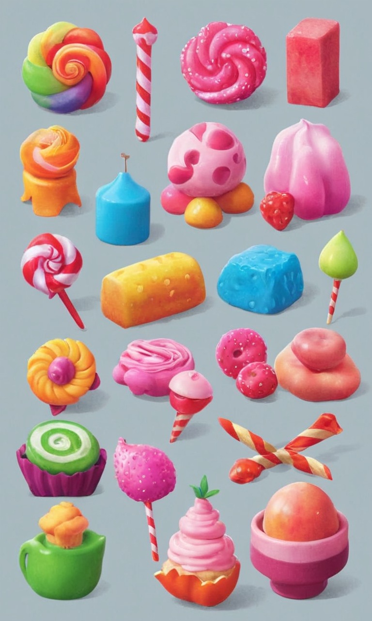 candy, pixelated, sweets, wallpaper