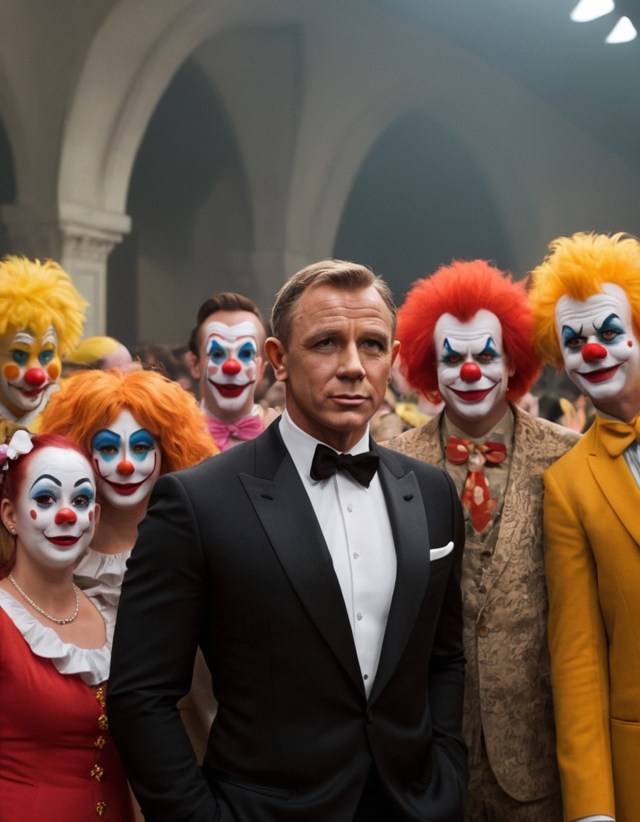 james bond, spy, clown, convention, adventure, books