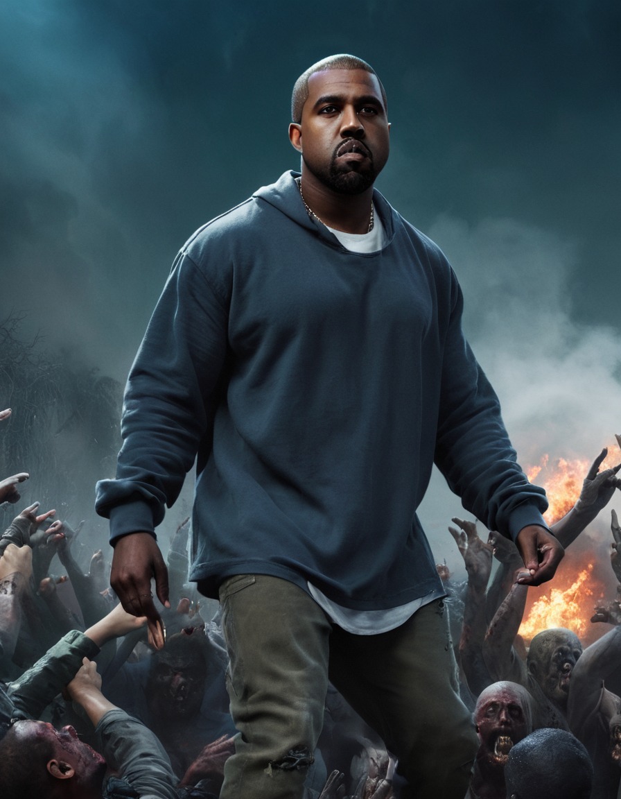 kanye west, zombie, celebrity, musician