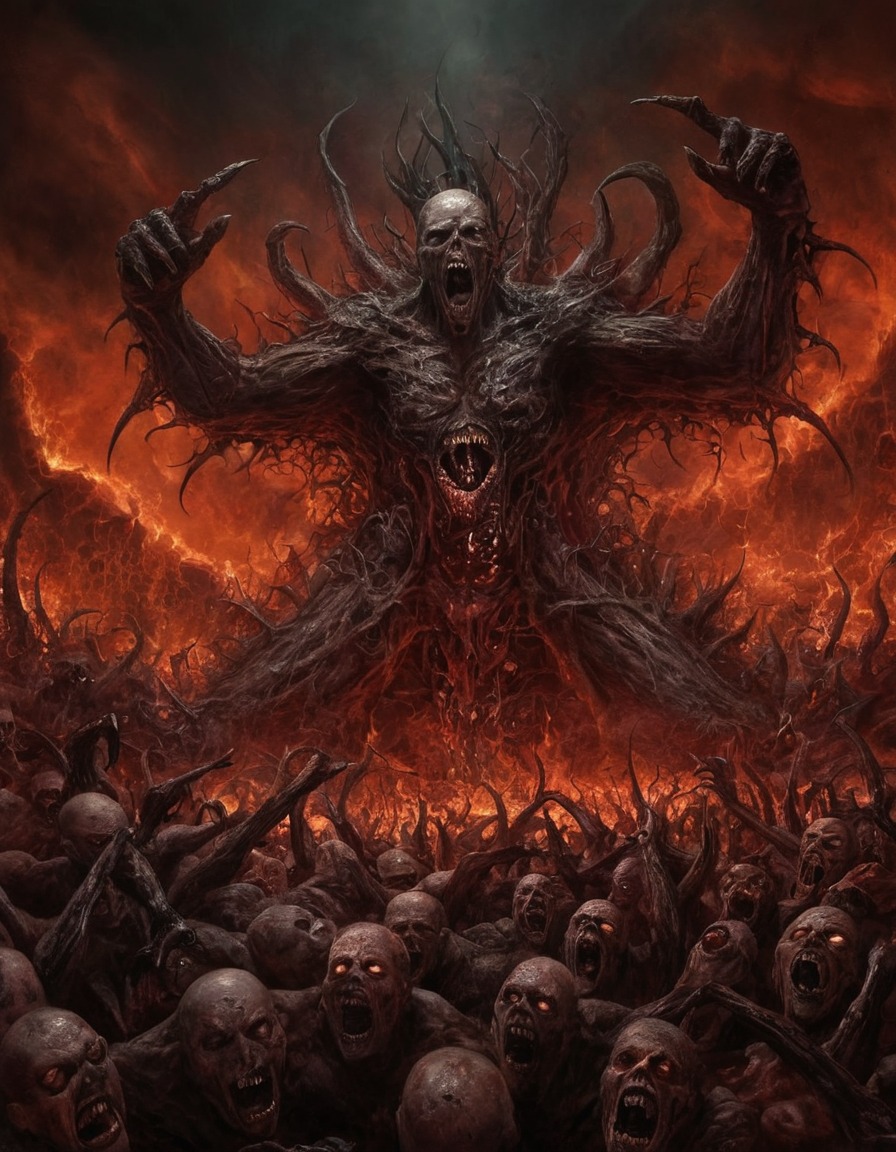 lost souls, screaming, hell, horde, afterlife, eternal torment