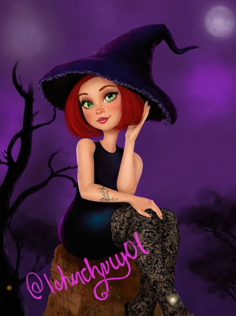 originalcharacter, witch, halloween, digitalart, redhair, spooky, bewitched