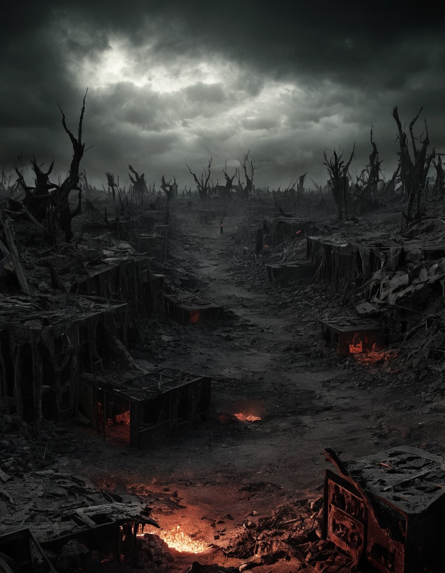 hell, wastelands, desolate, hopelessness, hell scene, underworld, suffering