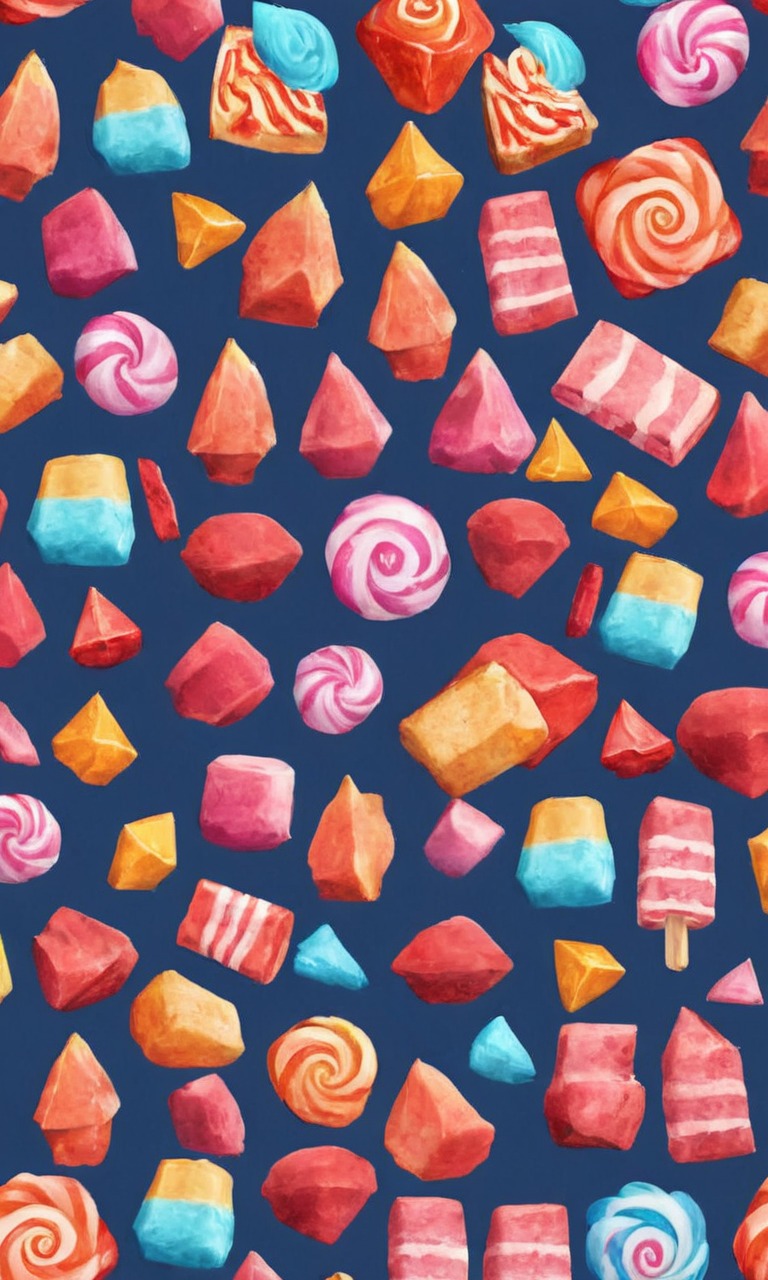 wallpaper, candy, pixelated, sweets