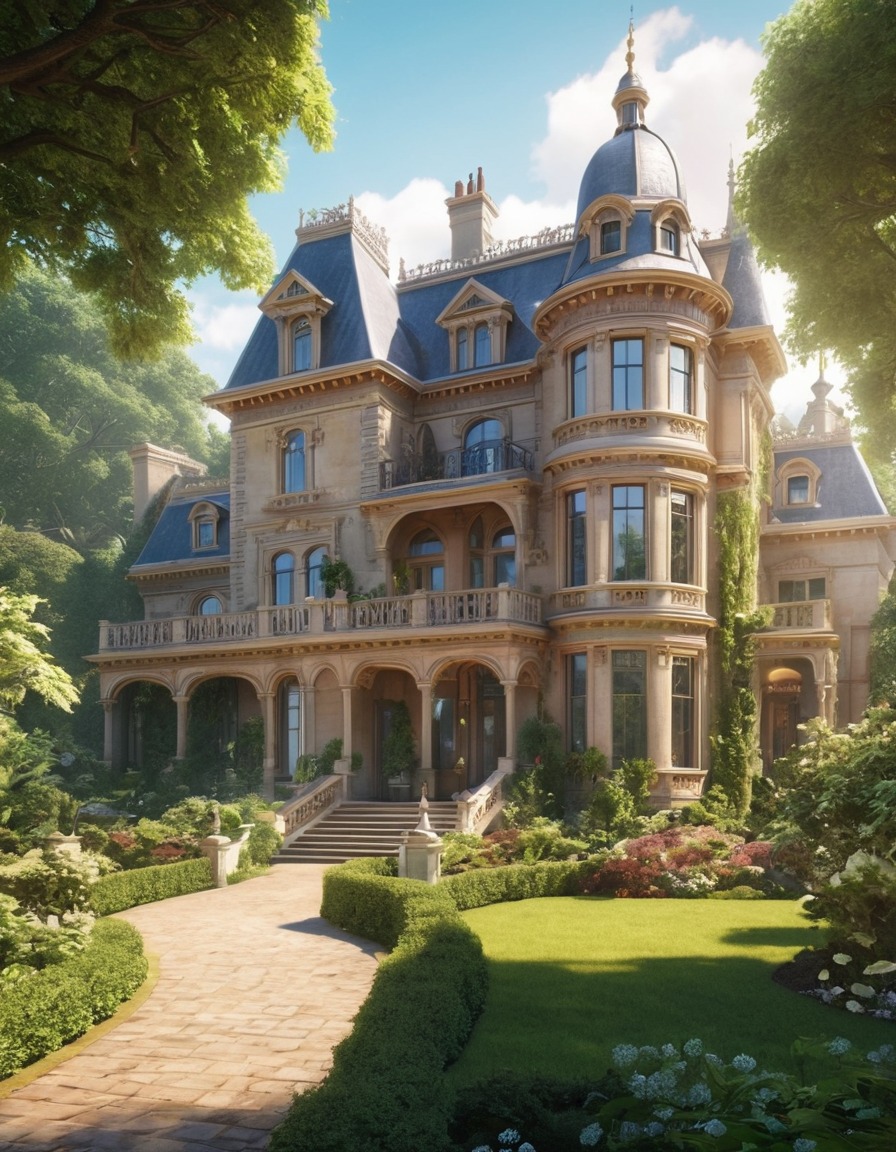 victorian mansion, garden, architecture, luxury, historical, estate