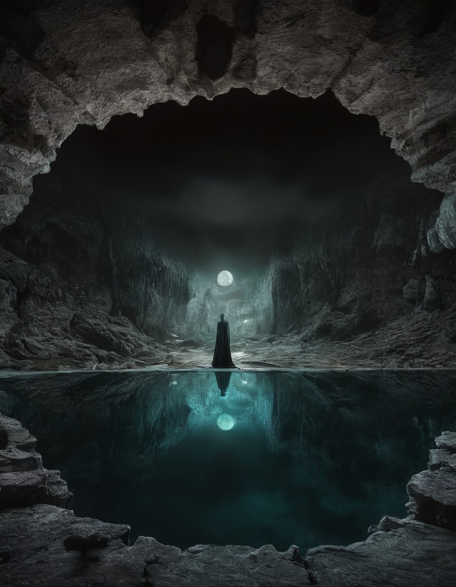 mystical, mirroring pool, hidden truths, enchanted, divination, prophecy