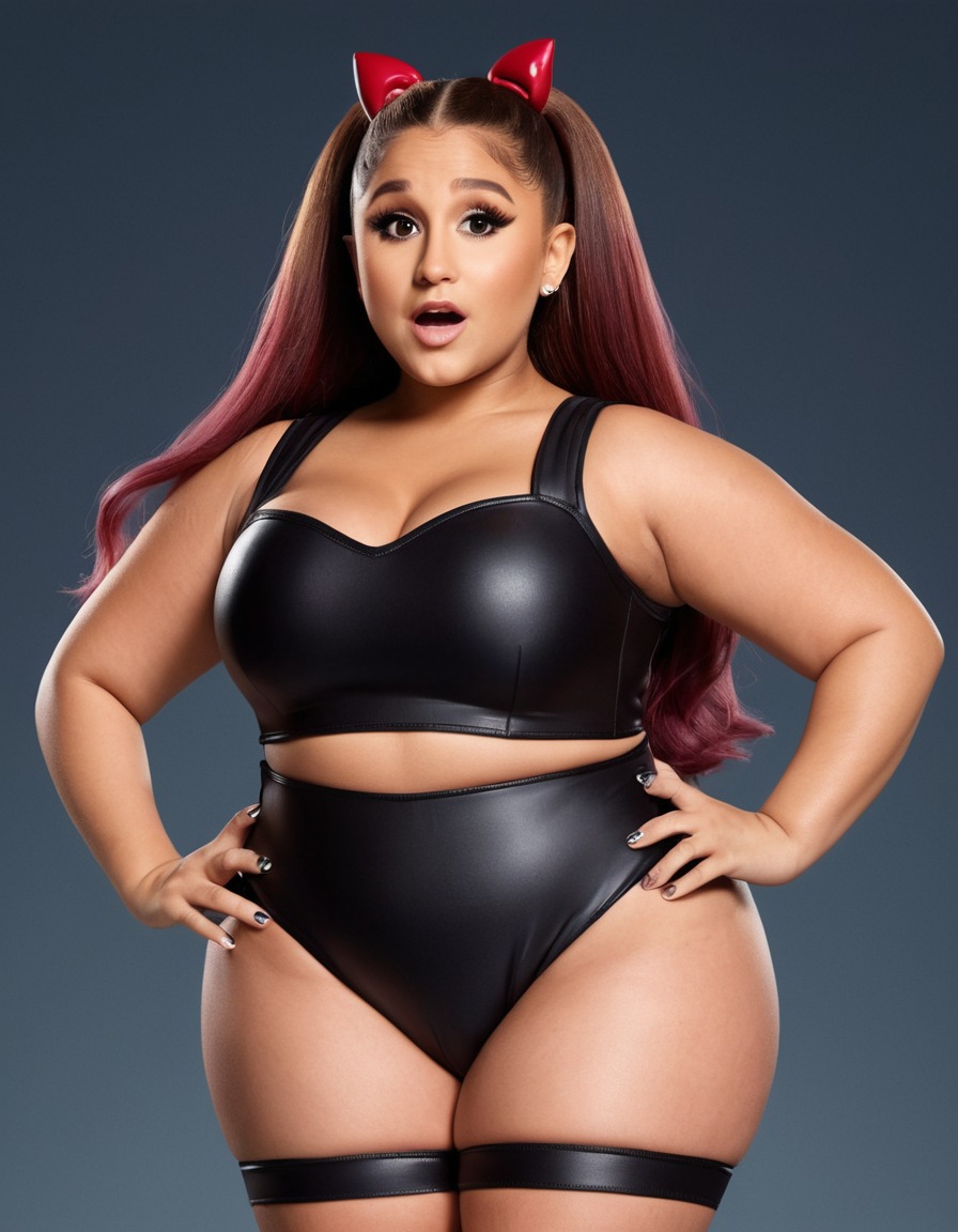 ariana grande, humor, costume, size struggle, fat