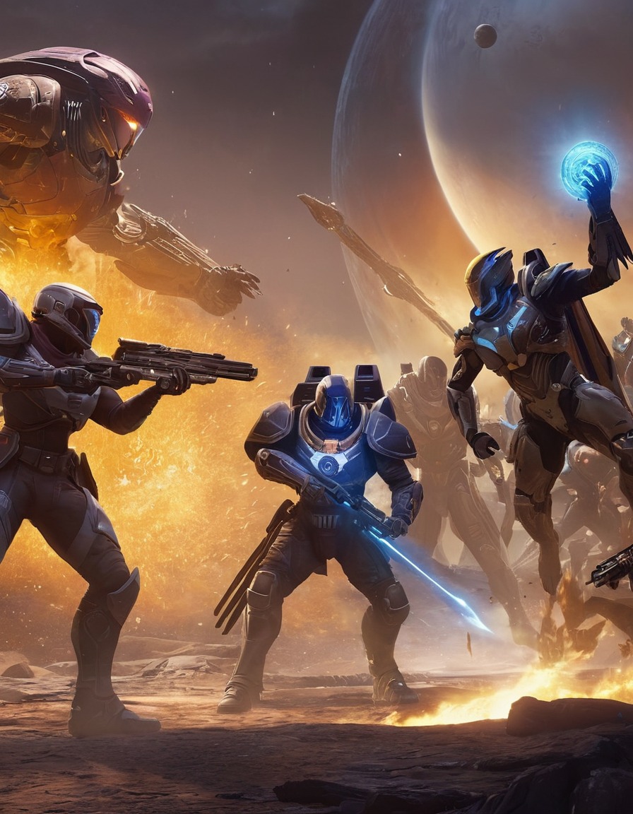 destiny 2, guardians, aliens, video game, epic battle, computer games