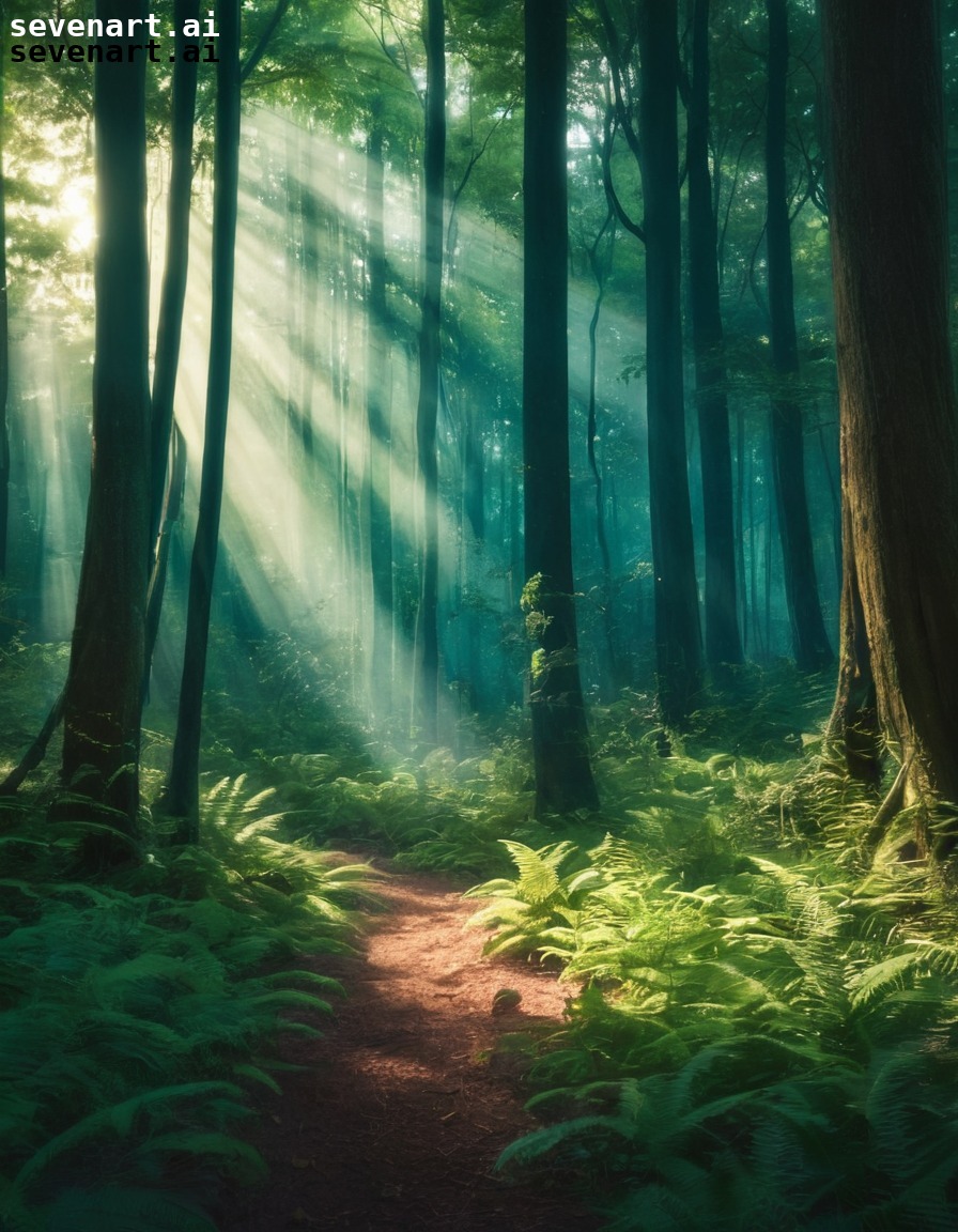 nature, trees, sunlight, forest, serene