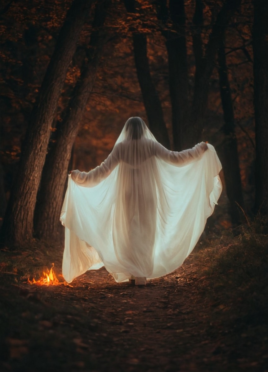 autumn, dark, ethereal, fall, forest, halloween, outdoors, spirit, ghostly, spiritpossession