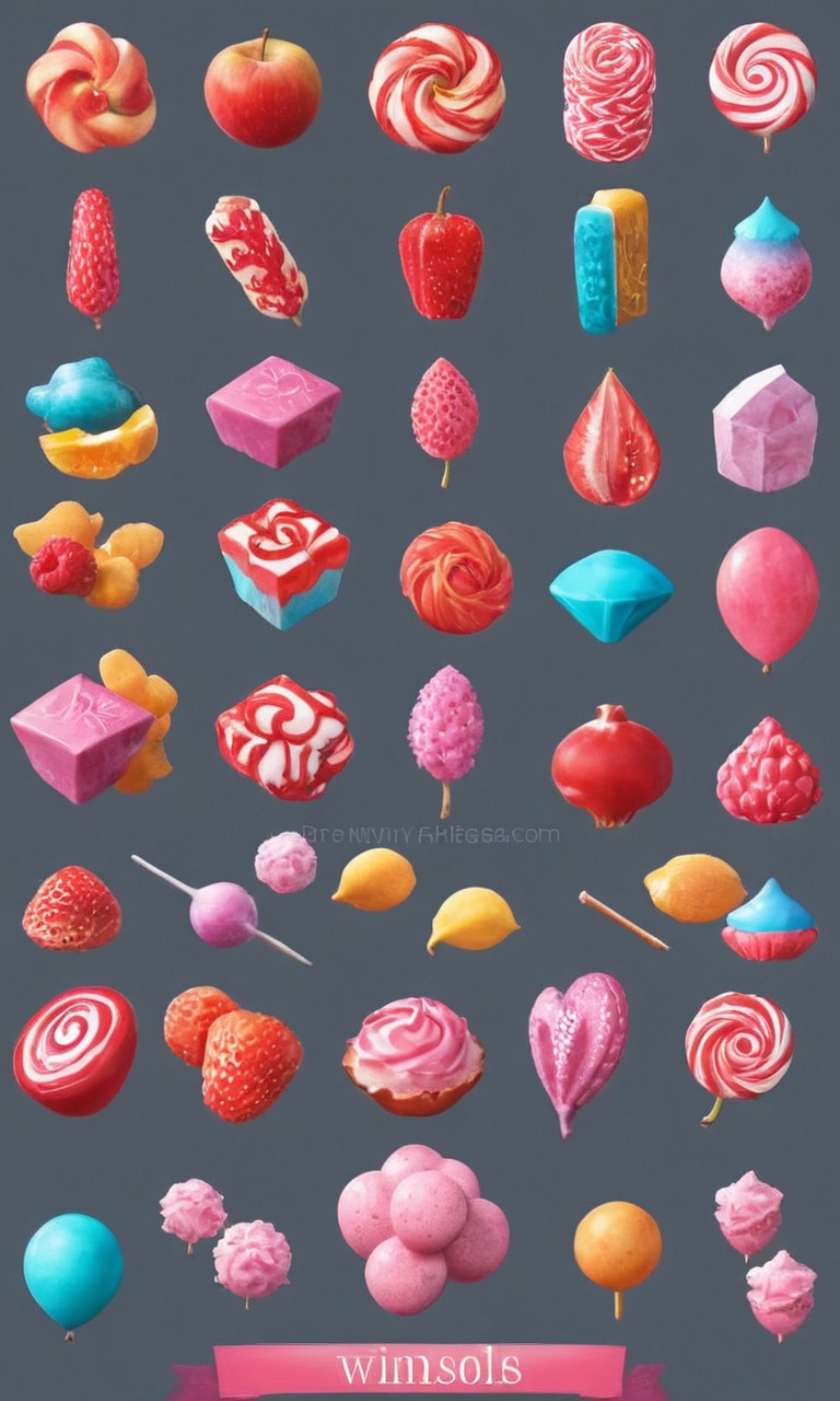 candy, pixelated, sweets, wallpaper