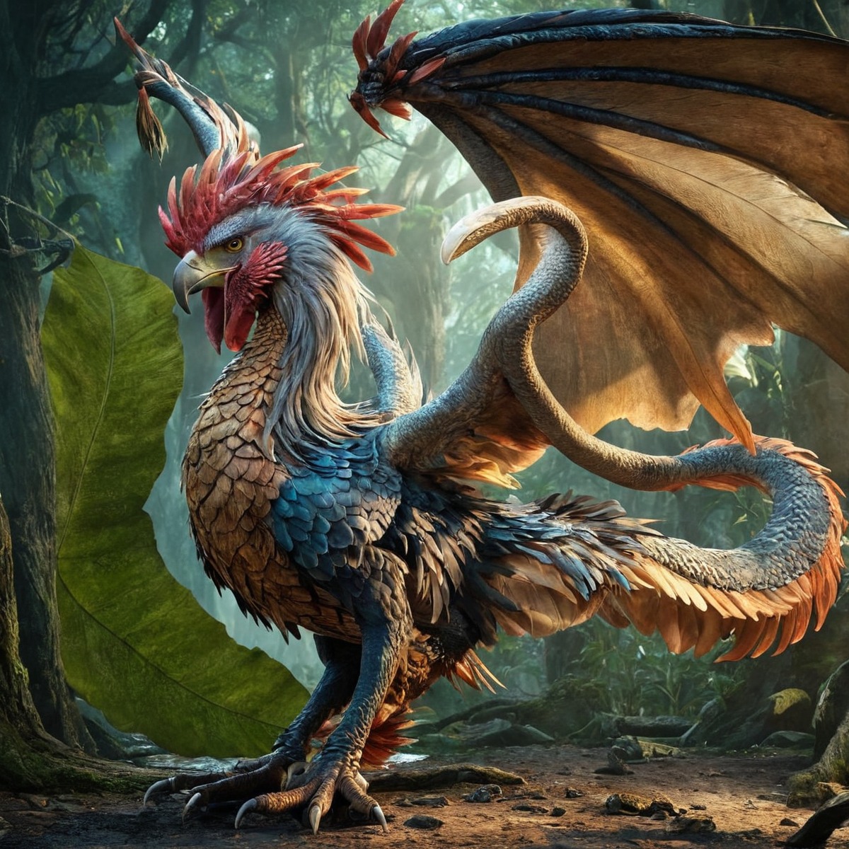 mythical, creature, dragon, fantasyart, magic, digitalart, characterdesign, cockatrice, description, imaginethat, monster, rpg, story, tabletop, ttrpg, worldsapart, nezra, imagine_that, worlds_apart, gnowledge, ominousomnibus, ominous_omnibus