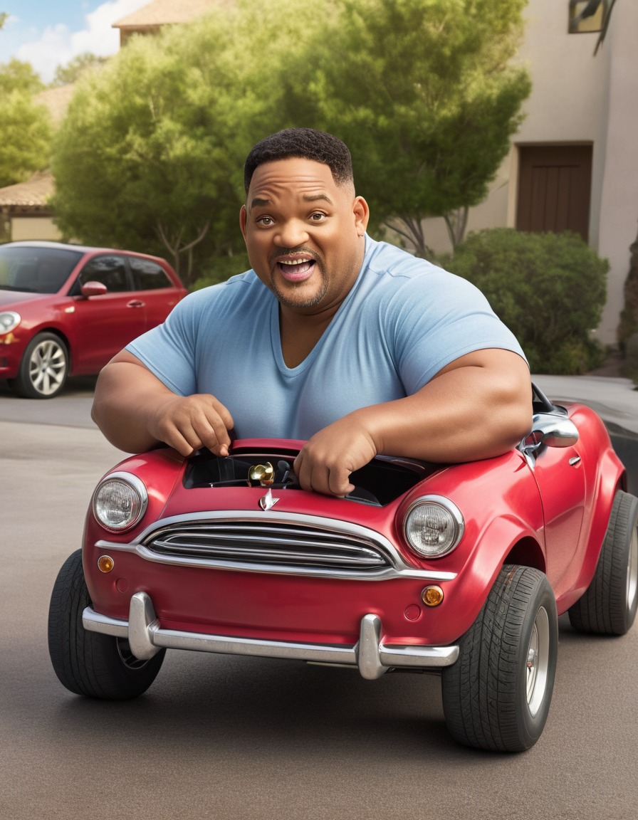 will smith, humor, overweight, struggle, car, famous celebrity, fat