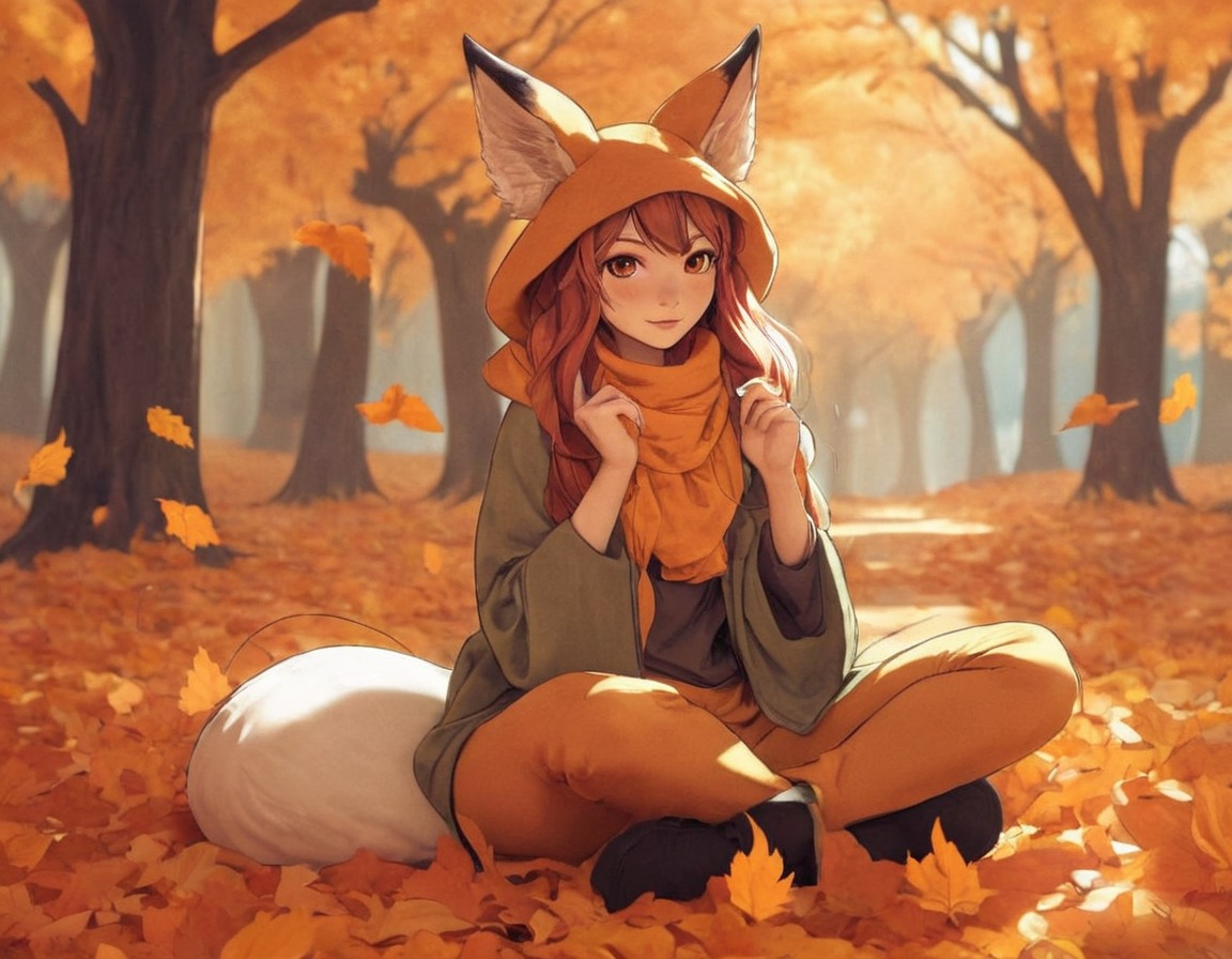 digitalart, fox, dreamup, anime, fanart, animegirl, animedrawing, forest, digitalpainting, challenge, daily, dailydeviation, dailydeviations, dailyart, dailychallenge, furryfall, ai_art