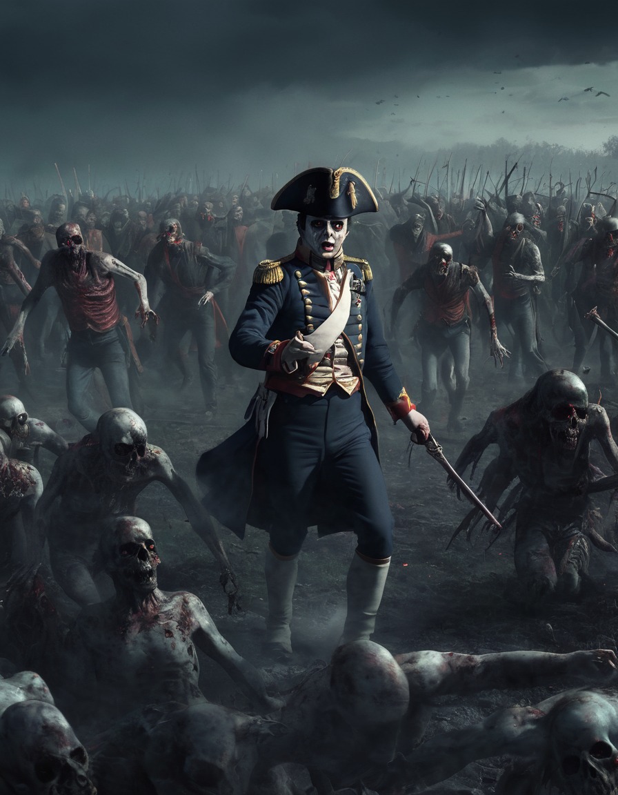 napoleon bonaparte, zombie, undead, army, battlefield