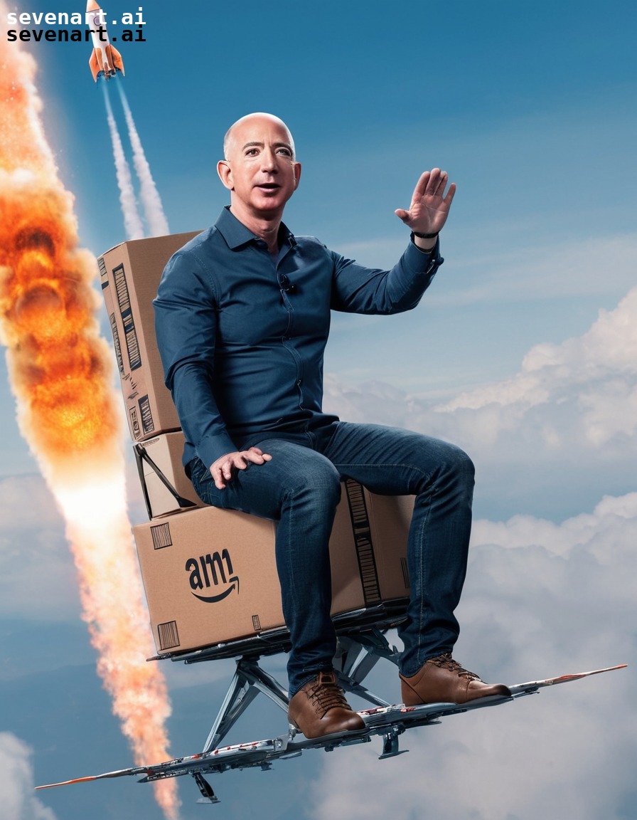 jeff bezos, rocket, amazon prime, delivery drones, technology, amazon