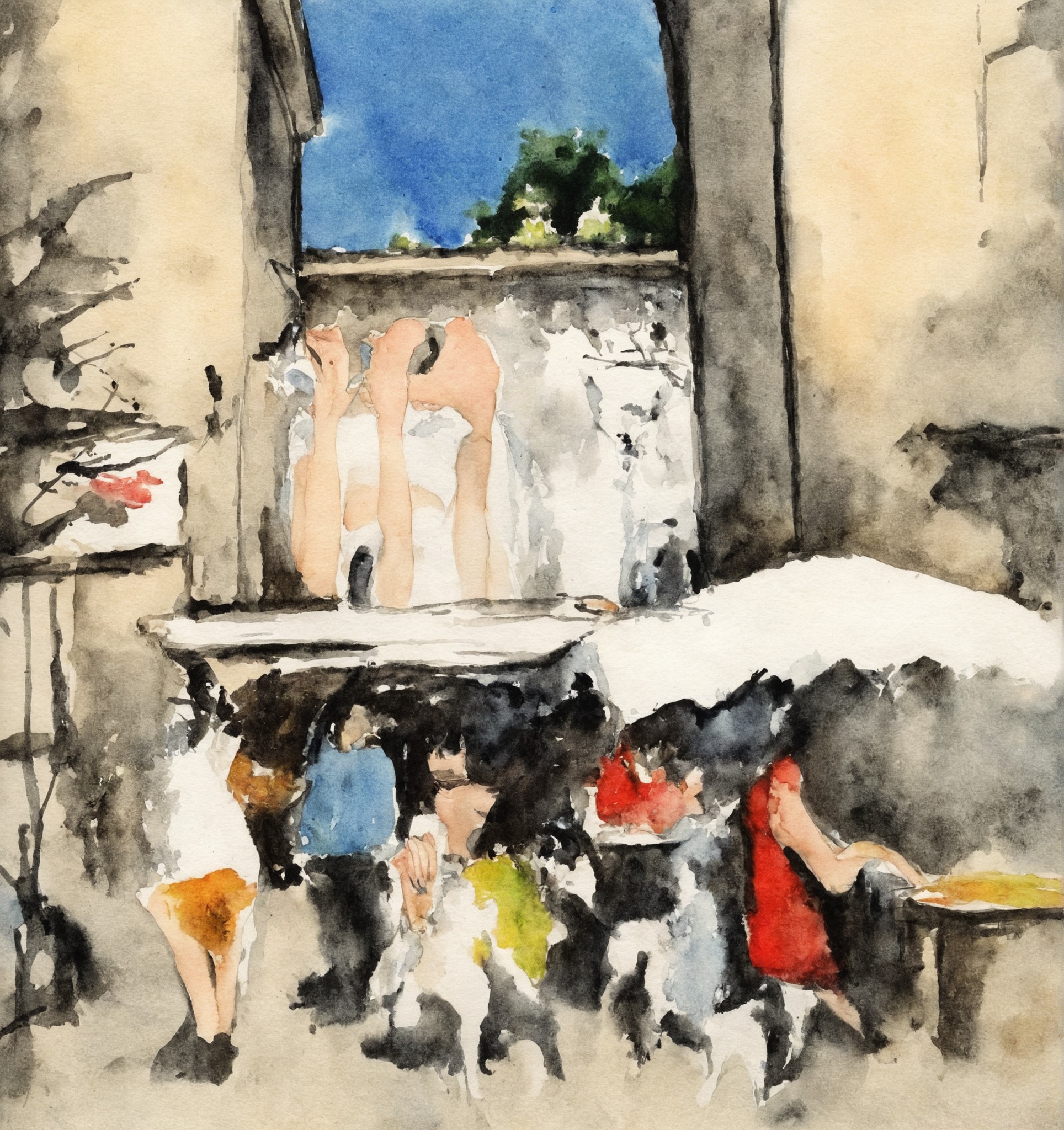 watercolor, aquarelle, illustration, drawing, acquarello, painting