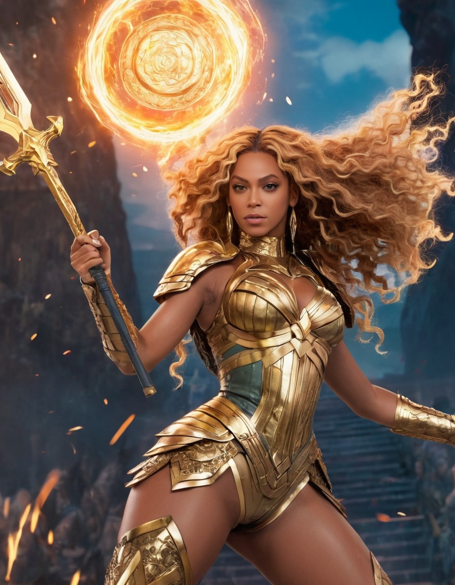 beyoncé, anime, warrior, fantasy, powerful, fierce