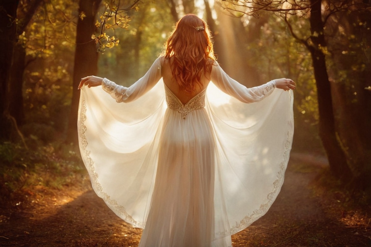 elf, autumn, elven, elvish, fairy, fairytale, fall, forest, gingerhair, lights, magic, magical, princess, redhair, redhead, tolkien, woodland, woods, gingergirl, gingerredhead