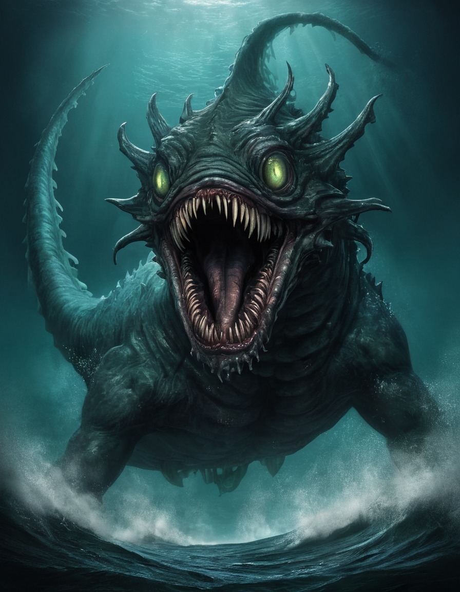 lusca epic, sea monster, legend, folklore, caribbean, mythology, mythical creature