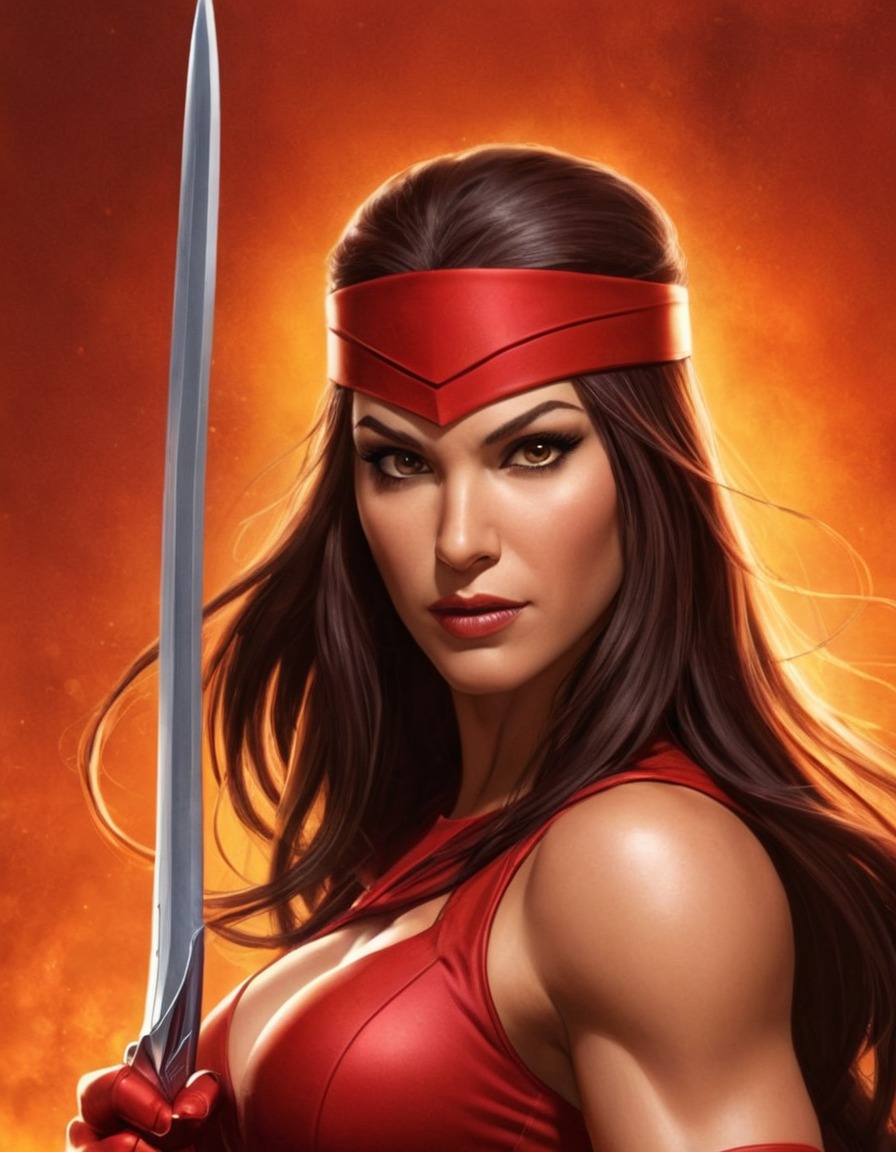 funny, caricature, marvel comics, elektra, humor