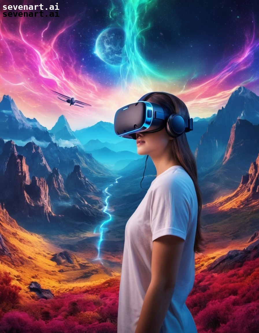 virtual reality, digital landscapes, immersive experience, technology, future society, future