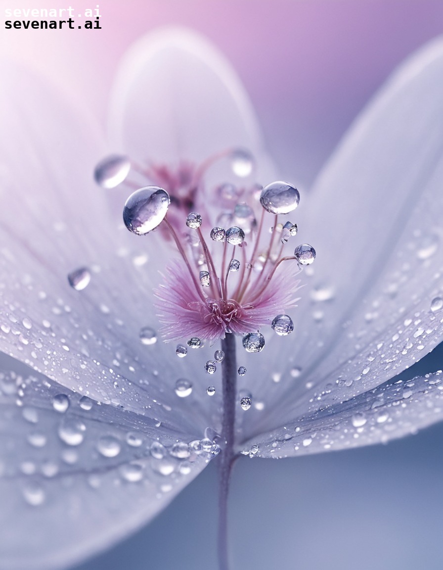 nature, macro, flower, petal, dewdrops