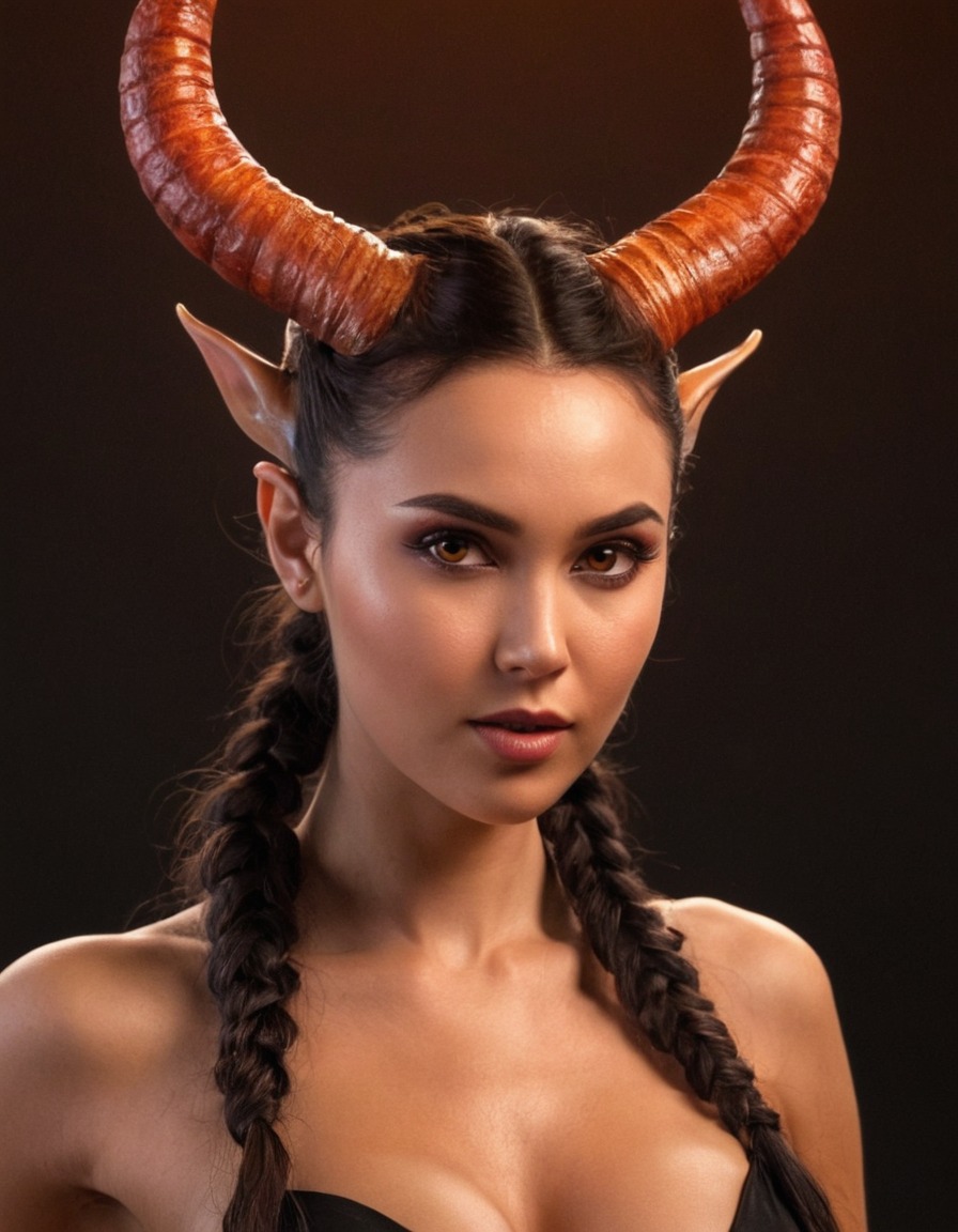 mutations, woman, female, mutated, horns, forehead, fantasy