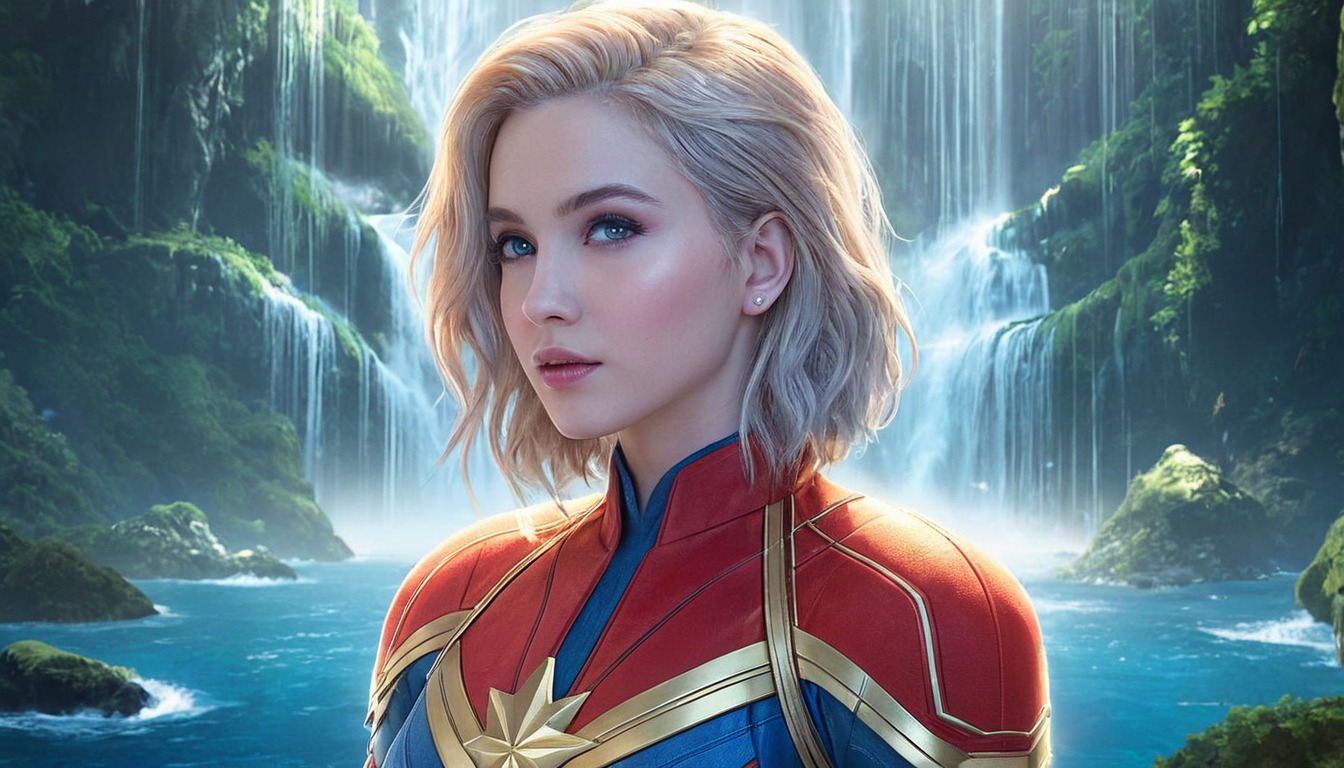 digitalart, fanart, digitalpainting, captainmarvel, caroldanvers, bingimagecreator