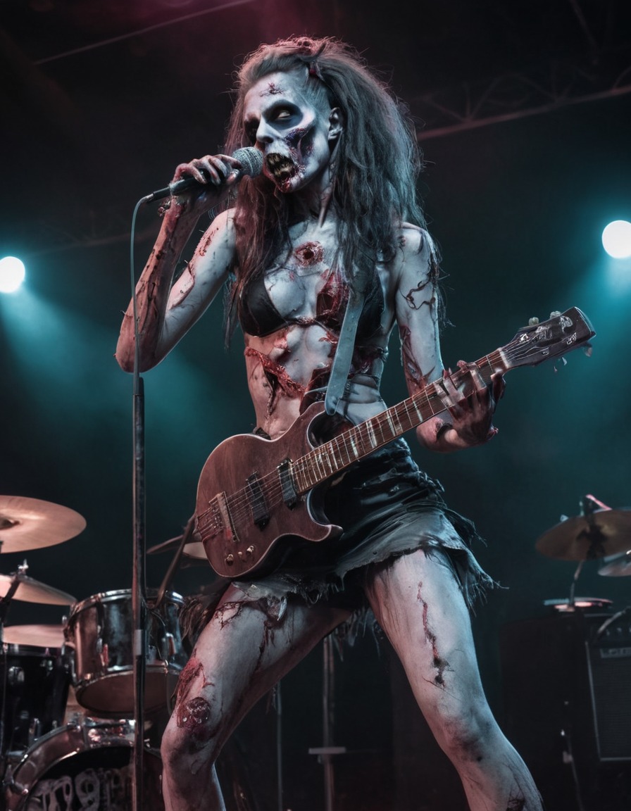 musician, concert, zombie, performance