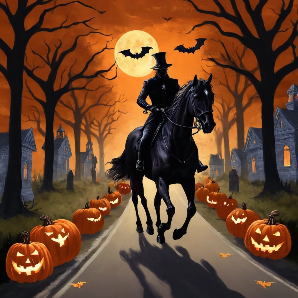 digitalart, spooky, halloween, cemetery, horror, horse, gothic, digitalpainting, witch, vampire, spirit, cowboy, pumpkinspice