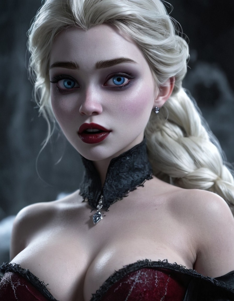 vampire, elsa, frozen, disney, fantasy, supernatural, undead