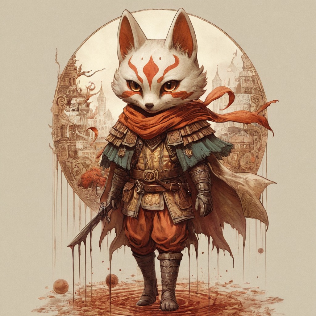 digitalart, characterdesign, videogamefanart, warrior, fox, blood, boy, curse, cursed, destroyed, evil, innocence, justice, life, lost, night, outcast, slumbering, spirit, stained, town, transformation, vengeance