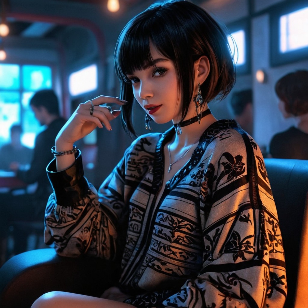 digitalart, anime, animegirl, cartoon, digitalpainting, wallpaper, fanart, characterdesign, portrait, beauty, cyberpunk, sweaterweather