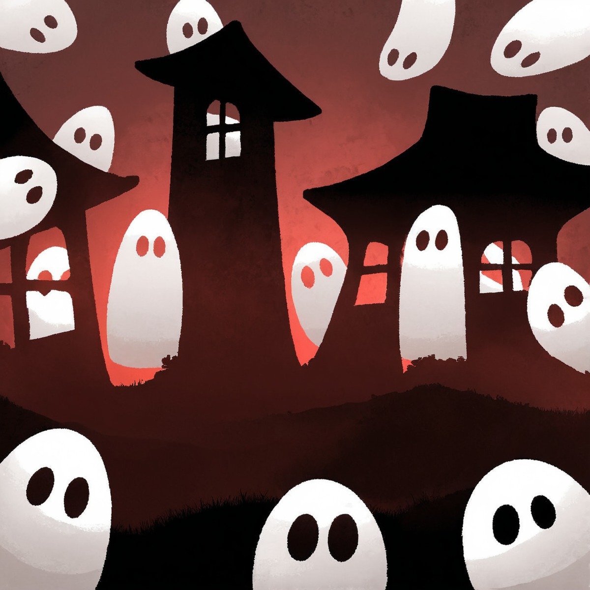 digitalpainting, digitalart, halloween, spooky, ghost, creepy, cute, digitaldrawing, ghosttown, happyhalloween, spooktober, spookymonth, spooktober2024