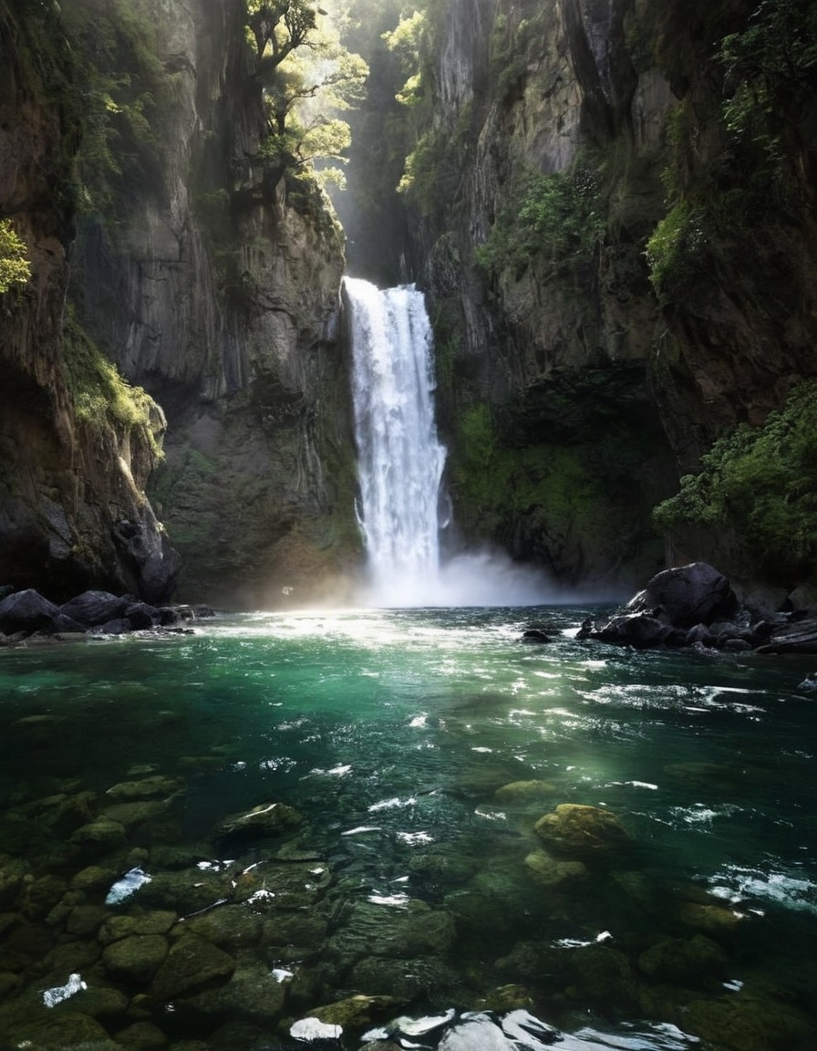 landscape, paradise, waterfall, nature, adventure, explore, travel, travelling, photography, gif, gifs, photographers on tumblr, aesthetic, cottagecore, fairycore, fairy, naturecore