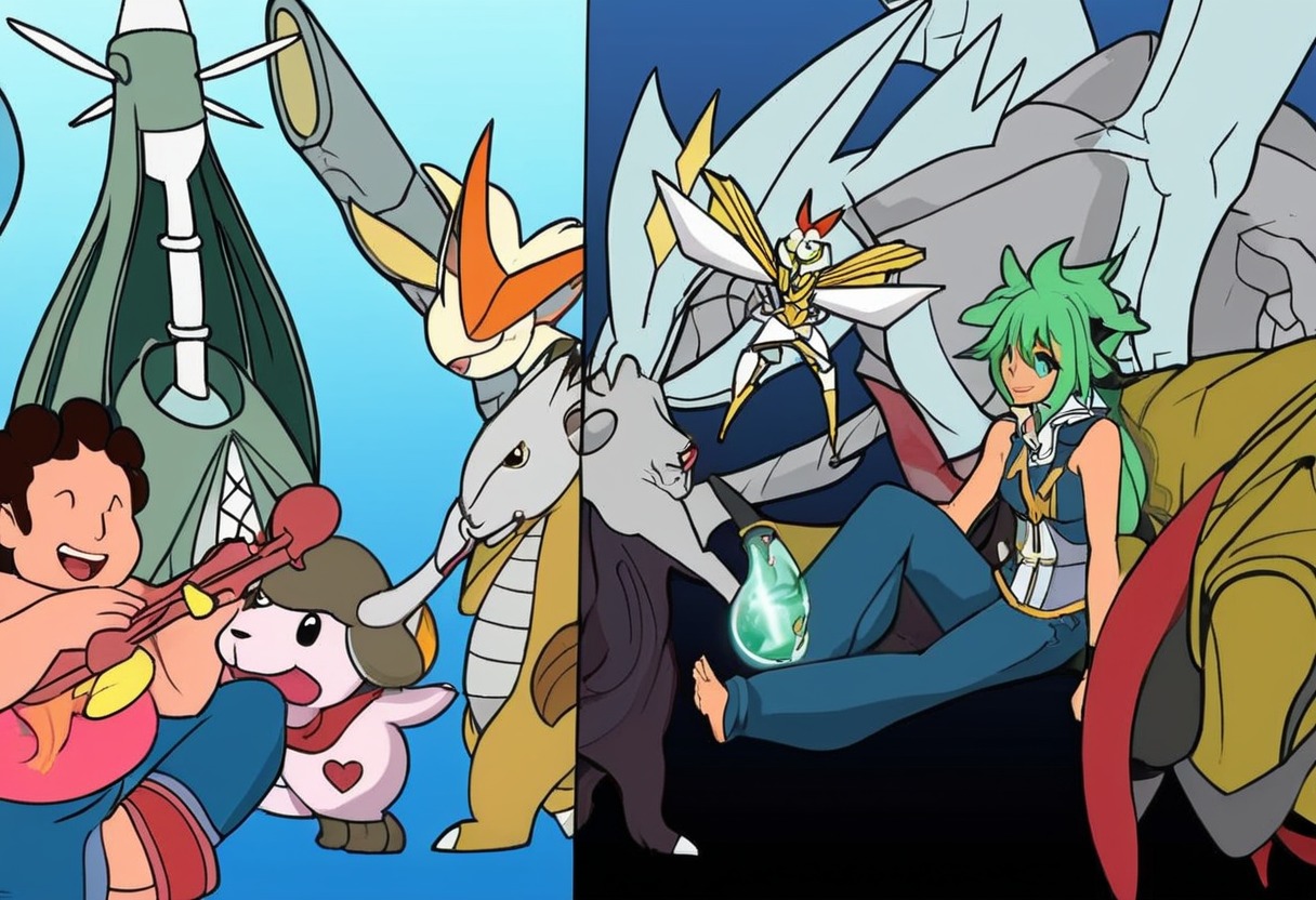 aizu, alola, azurite, marowak, pokemon, steven, kyurem, kartana, victini, haxorus, slurpuff, celesteela, stevenuniversefanart