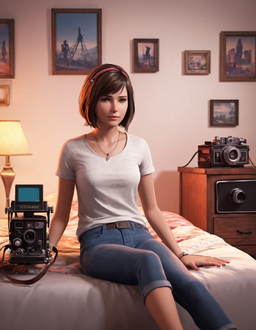 max caulfield, life is strange, vintage cameras, photography, bedroom, games, girls from games