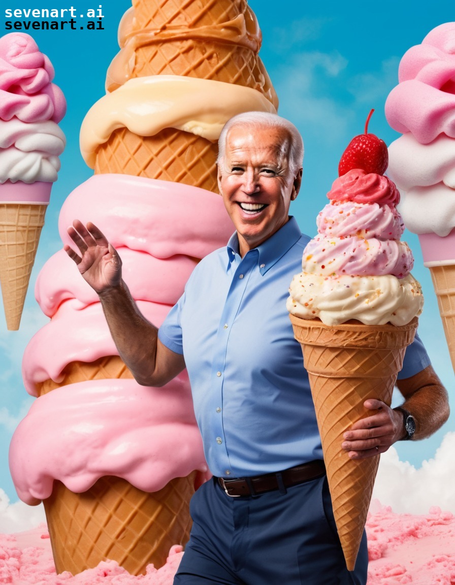 politics, humor, ice cream, joy, surprise, joe biden, usa