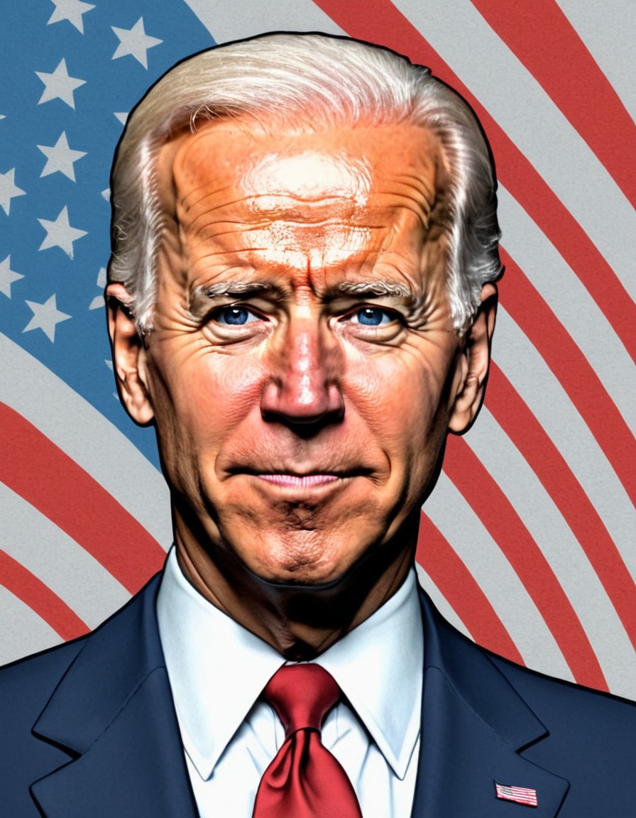 joe biden, superhero, parody, painting, politics