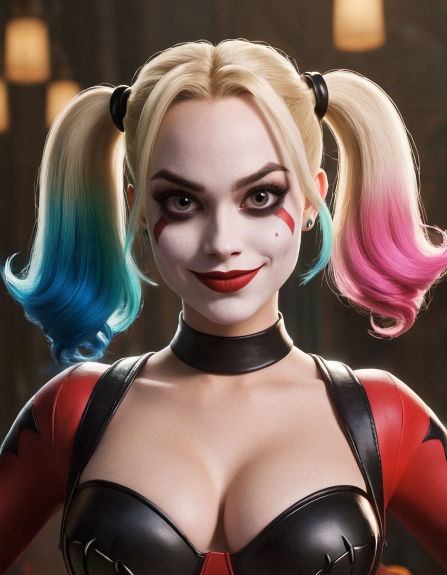 dc comics, harley quinn, funny, caricature, comic book character