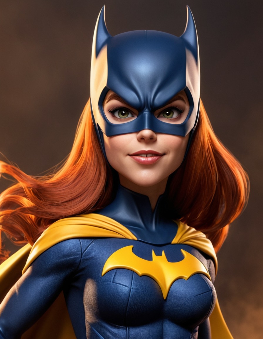 batgirl, dc comics, fun, humor, caricature, superhero, comics