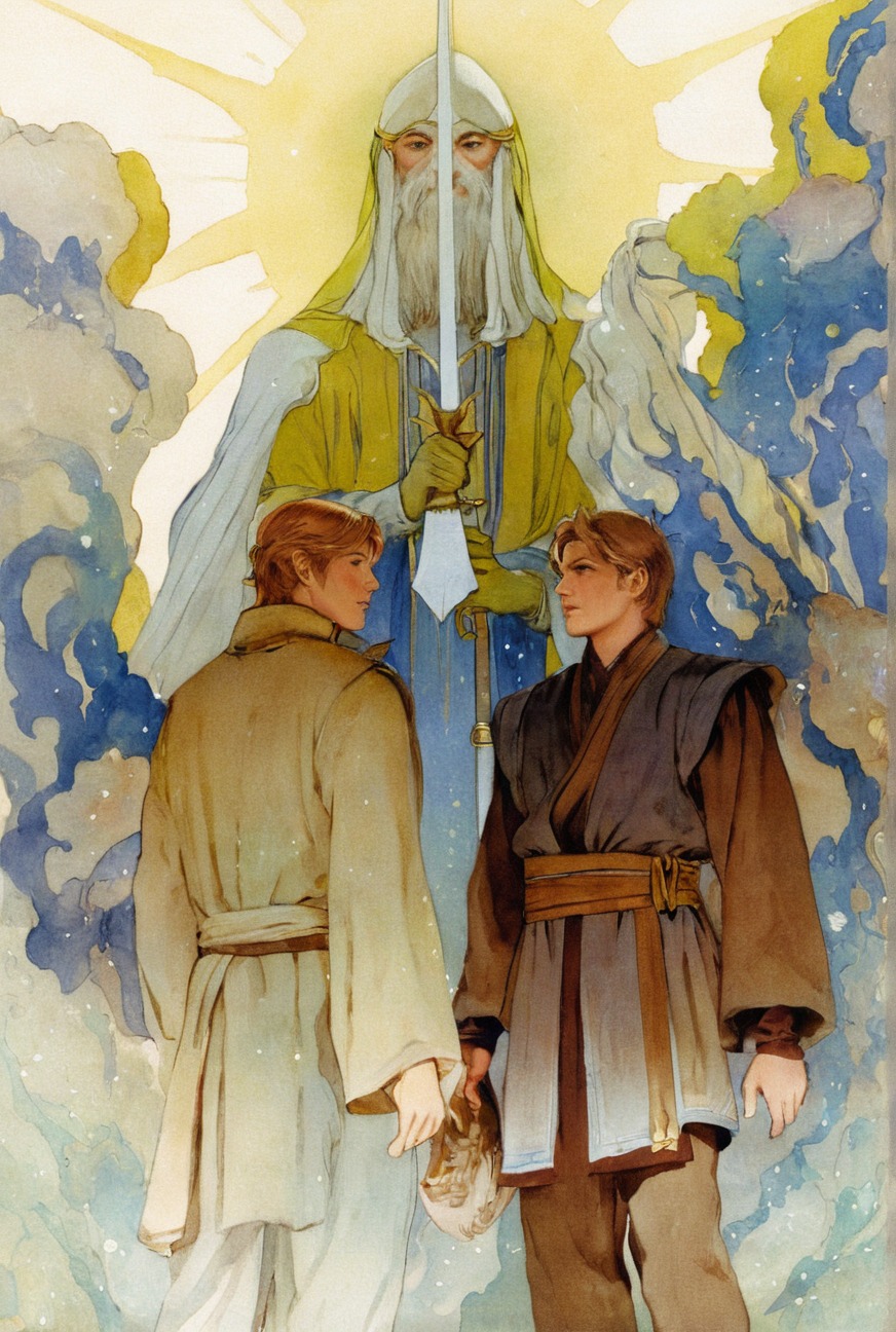 star wars, star wars prequels, star wars fanart, anakin skywalker, obiwan kenobi, illustration