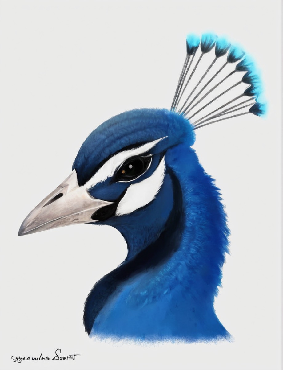 digitalpainting, bird, coloured, digitalart, animal, fanart, animalart, peacockart, peacocktutorial, peacock_tutorial