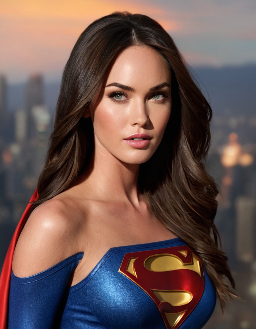 megan fox, supergirl, superheroine, celebrity transformation, dc comics, actress, transformation