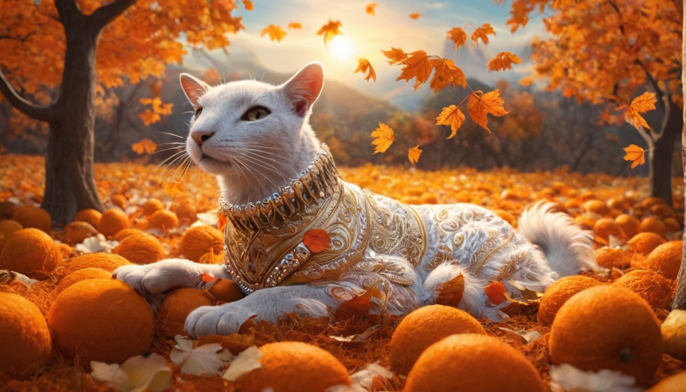 digitalart, cat, wallpaper, autumn, creature, dark, epic, fall, fantasy, fantasyart, fantasyartwork, fantasycharacter, fantasyillustration, horror, lamb, leaves, macabre, magic, mythology, pullover, scifi, scififantasy, sweater, scifiartwork, aiart, dailychallenge, sweaterweather, jamesar, noaihaters